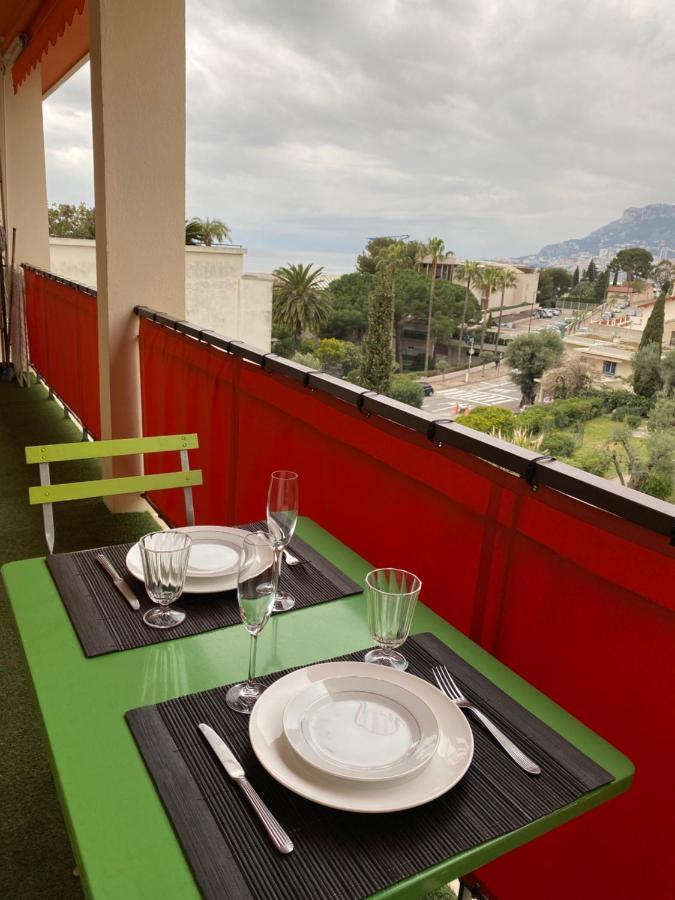 Charmant 2 Pieces Vue Sur Mer Et Monte-Carlo A Roquebrune Cap Martin Ngoại thất bức ảnh